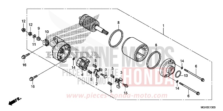 STARTING MOTOR for VFR1200X Dual Clutch DARKNESS BLACK METALLIC (NH463) from 2013